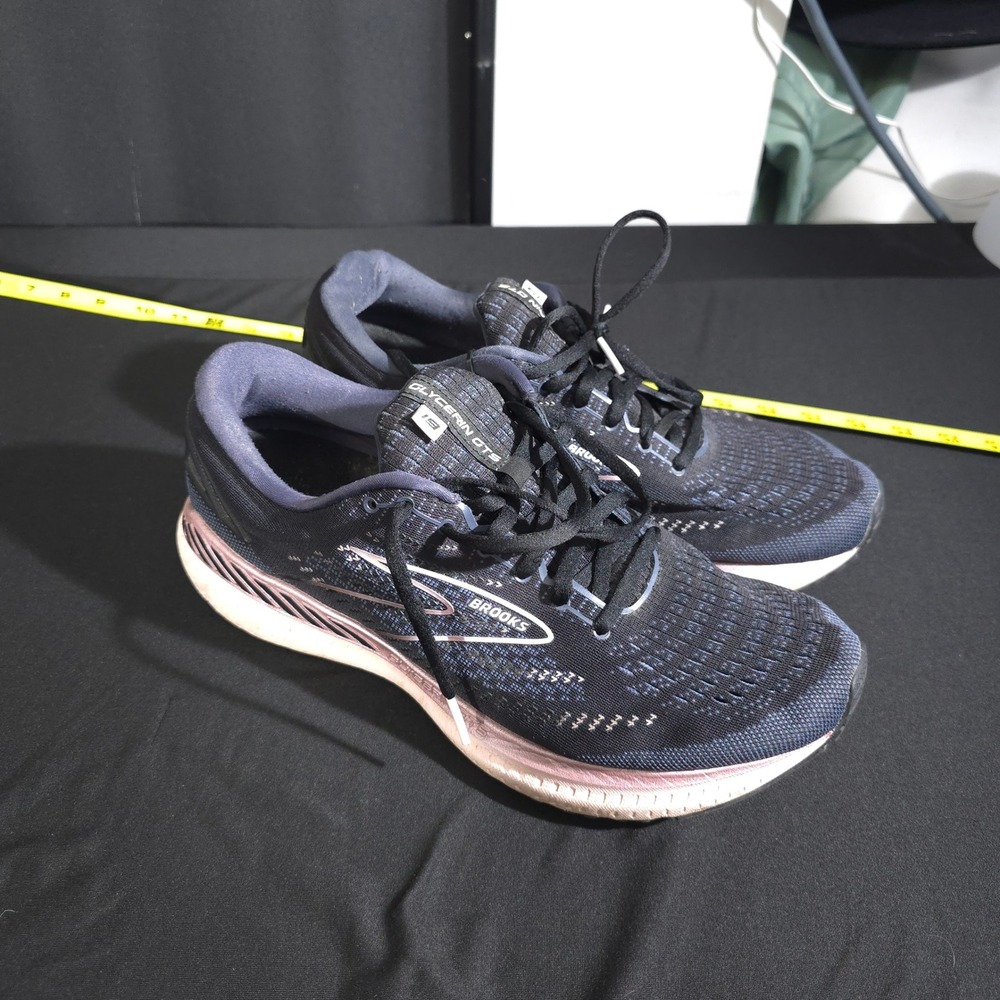 Brooks Glycerin GTS 19 Womens 11.5 Wide Black Pink Running Shoes 1203441D074